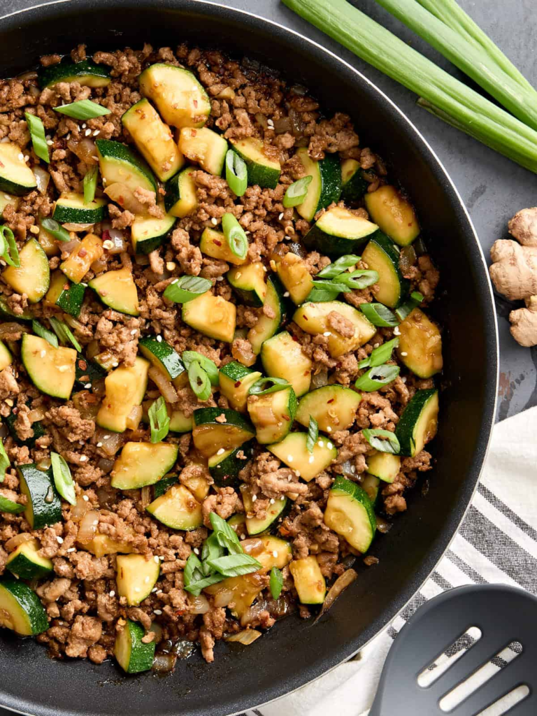 Ground Turkey Zucchini Skillet