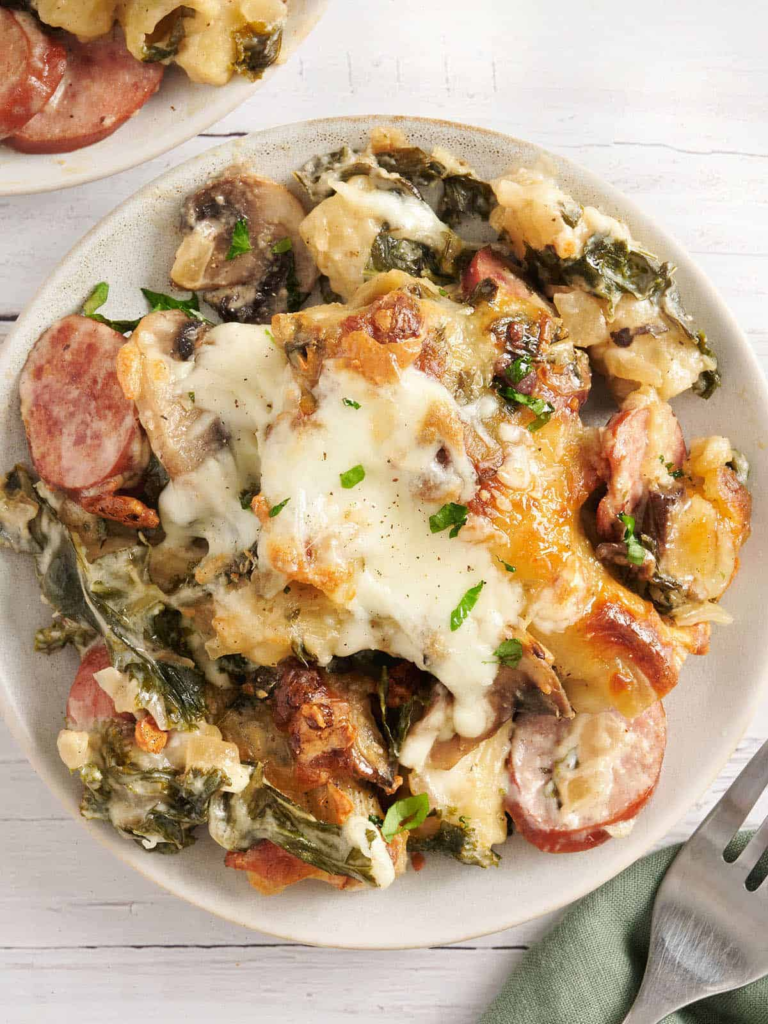 Turkey Sausage and Kale Casserole